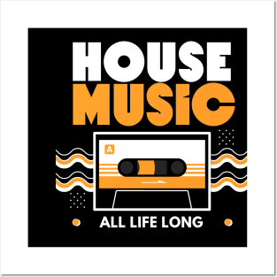 HOUSE MUSIC  - Cassette (Orange) Posters and Art